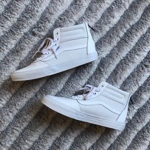 Vans Milton Hi Leather High-Top Sneaker White